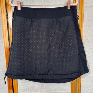 Swix Insulated Skirt Women Medium Black Quilted Nordic Ski Athletic Skirt